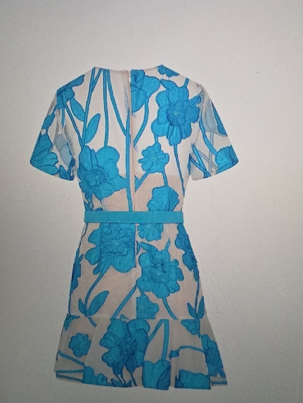 MILLY Rosie Grand Fleur Belted Embroidered Minidress $595 - Picture 3 of 6